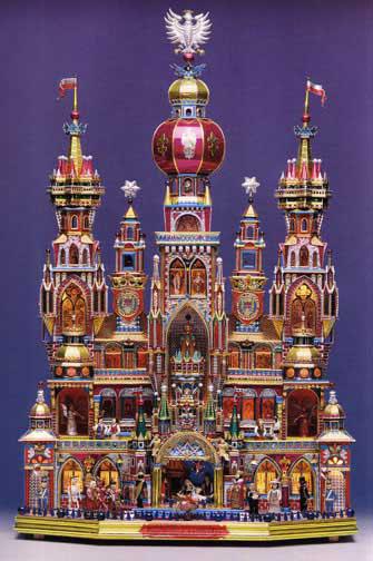 Each crèche is a miniature version of Krakow, rendered in fairy-tale colors, intricate and joyful, and often imbued with humor.