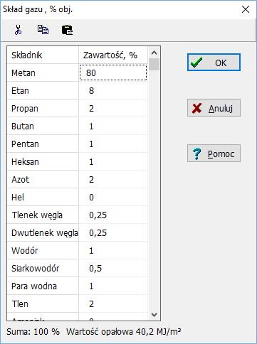 - 11 - Na podstawie pomiarów emisji można obliczyć ułamek ilości spalin suchych wg wzoru: su wu 1 X gdzie: wu - gęstość gazu wilgotnego kg/m 3 su - gęstość gazu suchego kg/m 3 X - zawartość wilgoci w