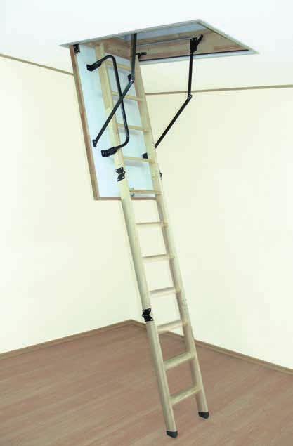 Woodytrex-De Luxe schody strychowe Klapa wyposażona w izolacje o grubości