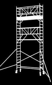 wysokości do 10 cm Rusztowanie seria 4100-S o szerokości 0.75 m dostępne z pomostami o długościach 1.85m oraz 2.45 m.