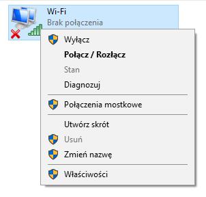 4. WINDOWS 8/8.1/10 1. Proszę kliknąd prawym przyciskiem myszy na przycisk Start (lewy dolny róg) i z listy wybrad Panel sterowania.