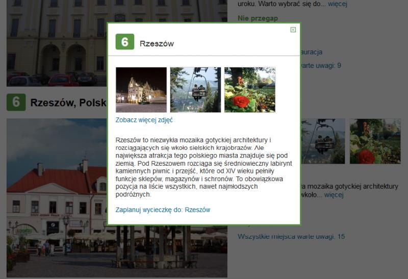 NAGRODY DLA MIASTA Rzeszów wśród miast najatrakcyjniejszych turystycznie w Polsce źródło: tripadvisor.