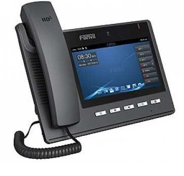 Fanvil C600 to sześcioliniowy wideotelefon VoIP z wbudowanym zasilaniem PeE, 7-calowym dotykowym ekranem LCD oraz systemem Adroid 4.2.
