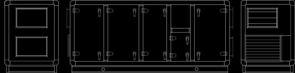 entrale KLSIK P entrale wentylacyjne z krzyżowym wymiennikiem ciepła. Sprawność odzysku ciepła do 70 % (powietrze wilgotne).