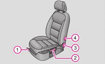 Siedzenia i schowki 69 Siedzenia i schowki Fotele Wiadomości podstawowe Fotele można ustawiać na różne sposoby, dobierając ich położenie tak, aby zarówno kierowca, jak i pasażer siedzieli wygodnie.