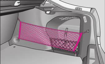 Siatki do mocowania bagażu Combi* Rys. 74 Siatka do mocowania bagażu: torba poprzeczna Rys. 76 Siatka do mocowania bagażu: torba Rys.