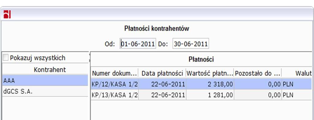 Rysunek 246: Płatności kontrahentów 1.13.9.