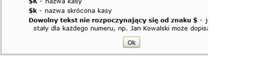 Aktualny numer wskazuje na bieżący numer wystawianego dokumentu, parametr przydatny dla firm dokonujących przejścia na program INFOR System w trakcie roku, chcąc