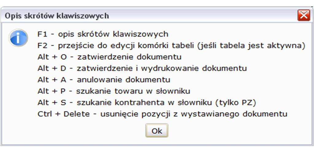 Proszę zwrócić uwagę na parametry w konfiguracji zakupy. Określamy kolejność przechodzenia poprzez kolejne kolumny dokumentu.