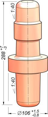 natomiast pomiędzy płytą zaciskową a matrycą znajduje się dzielona tuleja. Przykład matrycy do kucia odkuwki typu wielostopniowych wałków (np. uzębionych) na prasie śrubowej ciernej pokazano na rys.