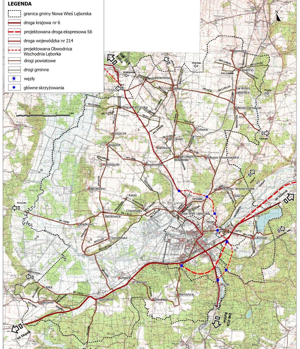 ANALIZA ZMIAN W ZAGOSPODAROWANIU PRZESTRZENNYM GMINY, OCENA AKTUALNOŚCI STUDIUM I MIEJSCOWYCH PLANÓW 6. Infrastruktura transportowa 6.1.