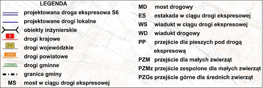 obwodnica południowa Lęborka. Przebieg planowanej drogi S6 można scharakteryzować następująco: 1.