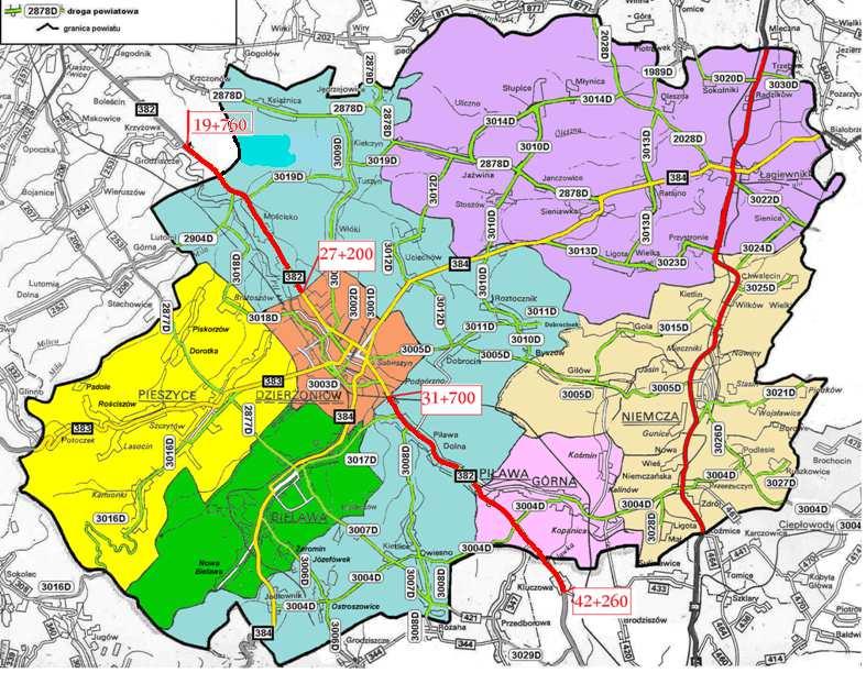 ZIMOWE UTRZYMANIE DRÓG WOJEWÓDZKICH 2017/2018 DW 382 Grodziszcze Dzierżoniów 7 440mb Dzierżoniów Kluczowa