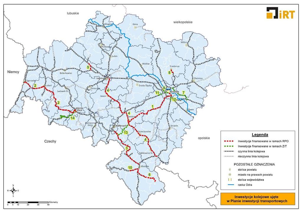 Zrównoważony transport w regionie Planowane inwestycje kolejowe w ramach RPO WD 2014-2020 28 Wrocław, 5.10.