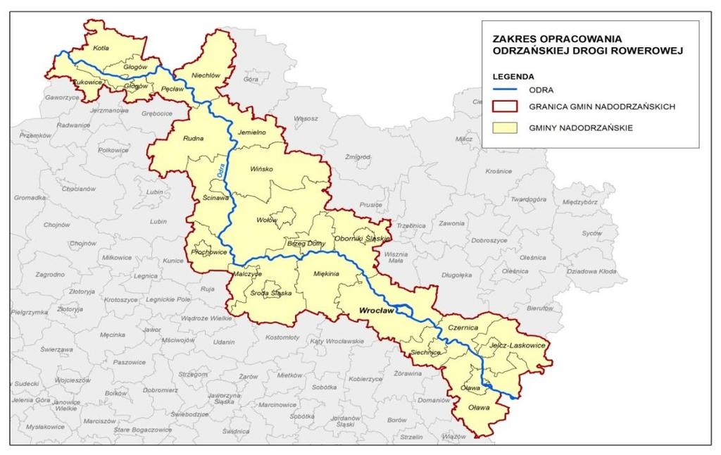 Zrównoważony transport w regionie Dolnośląska Polityka Rowerowa Odrzańska Droga Rowerowa Koncepcja pilotażowego projektu długodystansowego szlaku rowerowego wzdłuż Odry.