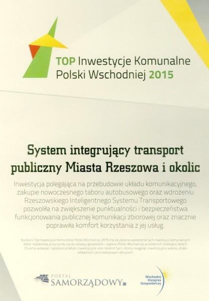 Rzeszowski projekt System integrujący transport publiczny Miasta Rzeszowa i okolic