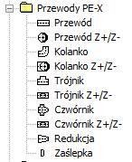 CADprofi HVAC & Piping system przewodów i złączek PE-X Do