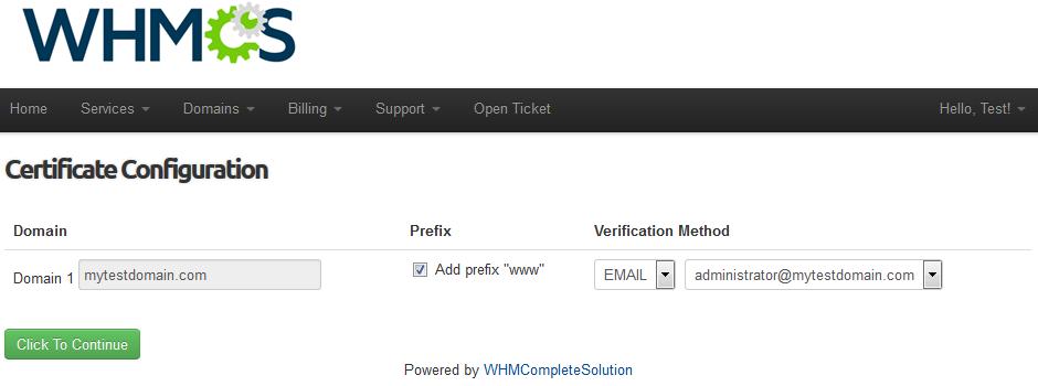 Fig. 7: 2gi krok konfiguracji certyfikatu SSL. SAN SSL Certificate (Multi Domain) Certyfikat SAN oferuje możliwość konfiguracji wielu domen.