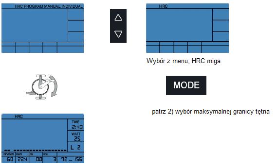 W momencie osiągnięcia wartości celowej, pojawi się sygnał dźwiękowy i komputer zatrzyma trening. 5.4.3.