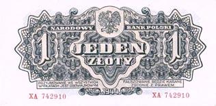 album NBP z 31 banknotami od 1944 do 1965 roku,