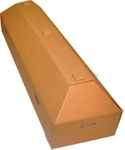 MA 335 Trumny kremacyjne drewniane / LINDNER Materiał: miękkie drewno dł. 2005 szer. 665/550 wys.410.