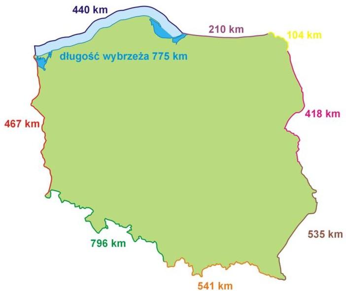 Granice Polski Najdłuższa granica z