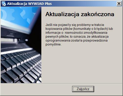 Okno to nie pojawi się w przypadku jeśli instalujemy oprogramowanie od początku, z pusta bazą danych, czyli wtedy kiedy na terminalu mobilnym nie było zainstalowanej wcześniejszej wersji WYWIAD Plus