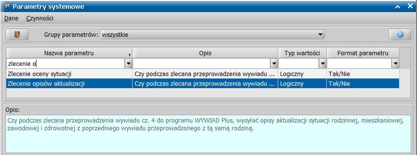 Jeśli nie wybierze się metody przeprowadzenia wywiadu, to każda próba zlecenia przeprowadzenia wywiadu elektronicznego z Pomostu, zakończy się komunikatem o konieczności dokonania wyboru. Uwaga!