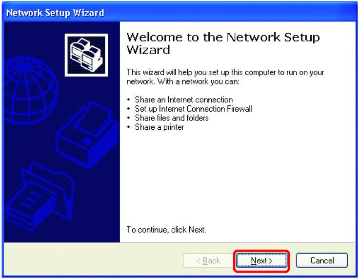 7. Podstawy pracy w sieci Używanie kreatora konfiguracji sieci w systemie Windows XP Niniejszy podrozdział zawiera informacje o sposobie instalowania sieci w domu lub w pracy z użyciem systemu