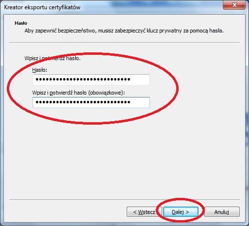 Po dwukrotnym jego wprowadzeniu, kliknąć Dalej. 13.