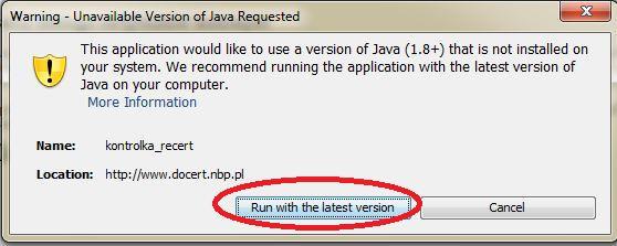 Należy pobrać i zainstalować aktualną wersję ze strony http://www.