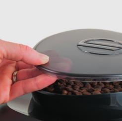 umieszczone wewnątrz pojemnika na kawę ziarnistą każdorazowo tylko o jedną jednostkę.