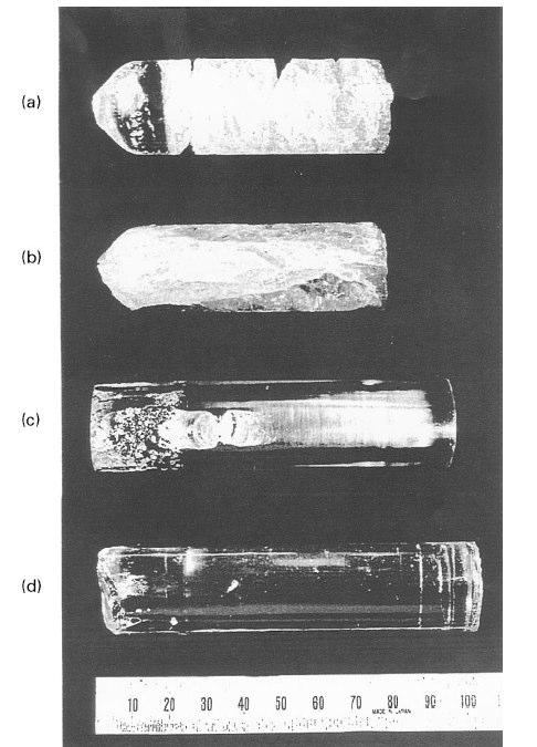 Rys. 5. Monokryształy otrzymane metodą Bridgmana [4].