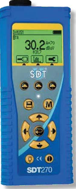 ultradźwiękowy czujnik temperatury pirometr (opcjonalny) tachometr (opcjonalny) 2 kanały dla zewnętrznych sond pomiarowych za pośrednictwem 7-pinowych złączy Lemo SDT270 SS i SD (oferowany z