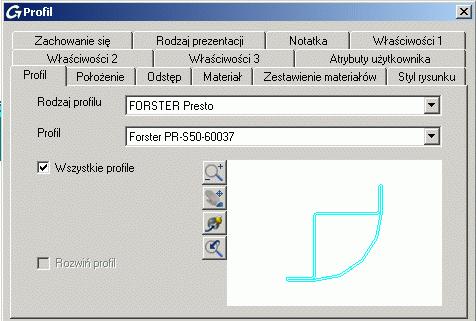 Model 7: Nowe profile Do biblioteki profili dodano kilka nowych