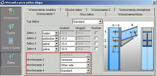 Połączenia 7: Nowe opcje w połączeniu Naroże ramy