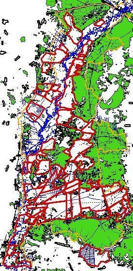 wodniczka Powierzchnie liczeń wodniczki w Basenie Południowym (Dolnym) w Biebrzańskim Parku Narodowym w 2012 r.