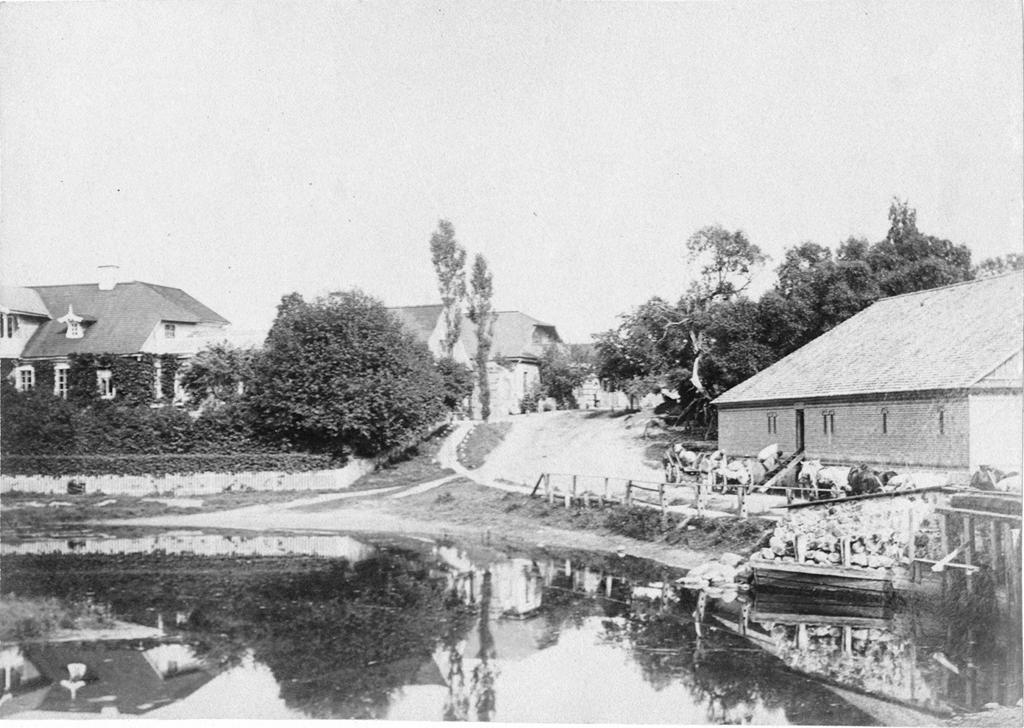 Kombuļka un ūdensdzirnavas Krāslavā 1896. gada 2. septembrī. Foto: S. K. Kossakovskis (1837-1905).