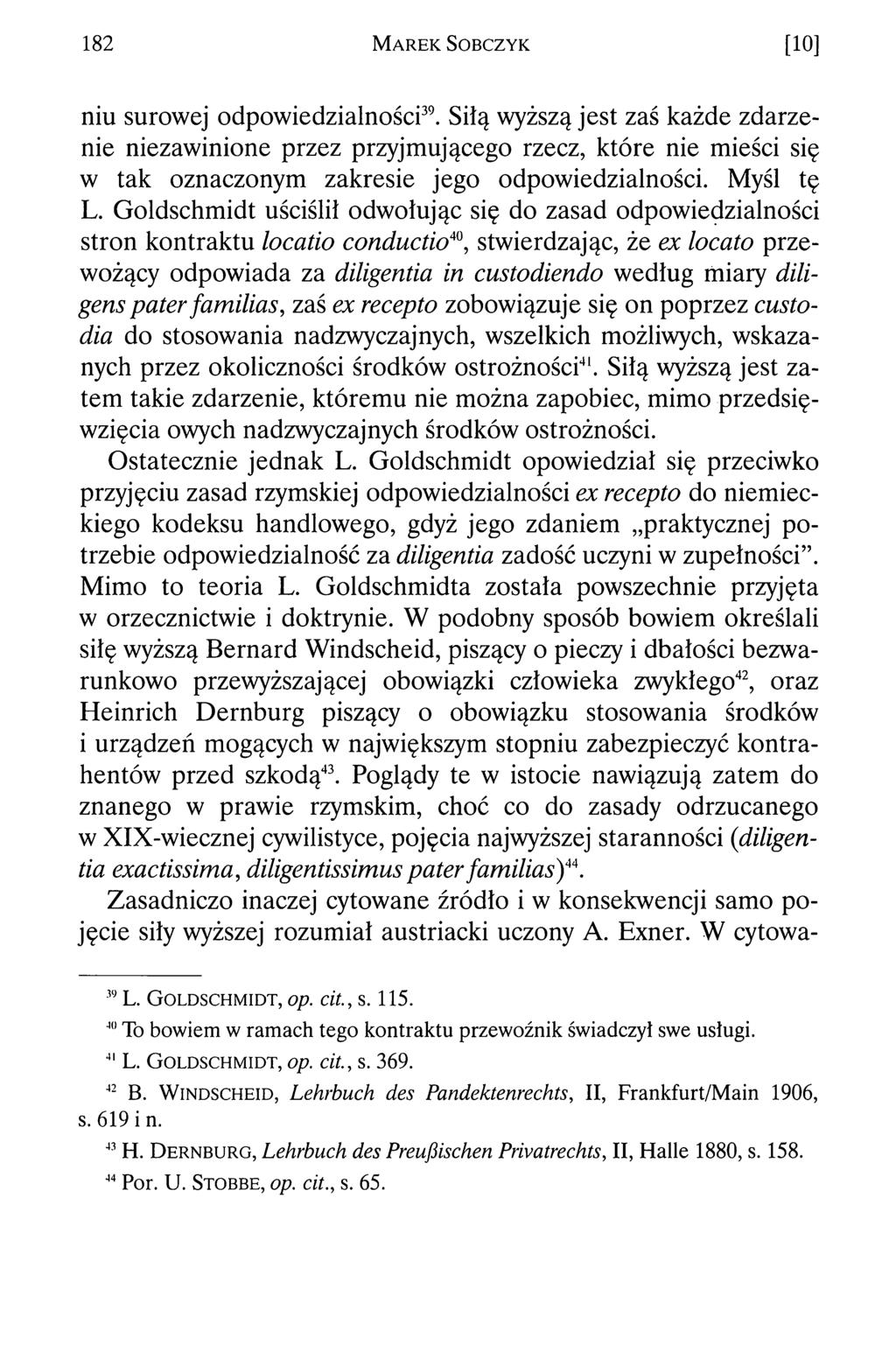 182 M a r e k S o b c z y k [10] niu surowej odpowiedzialności39.