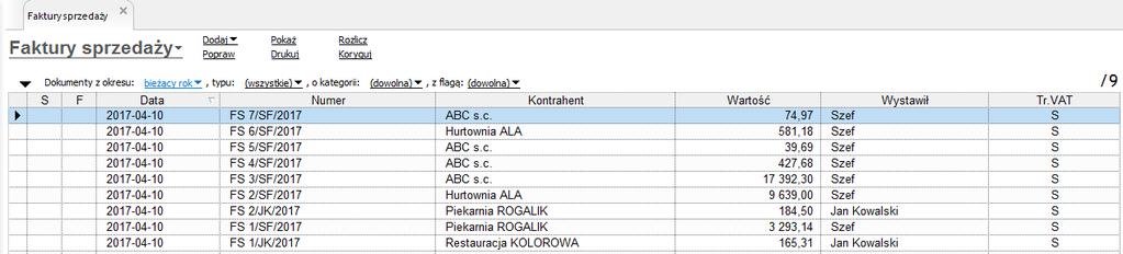 Przykład 2 Celem przykładu jest przedstawienie zasad działania parametru ID_KONTRAHENTA oraz zakładki Odbiorcy automat.