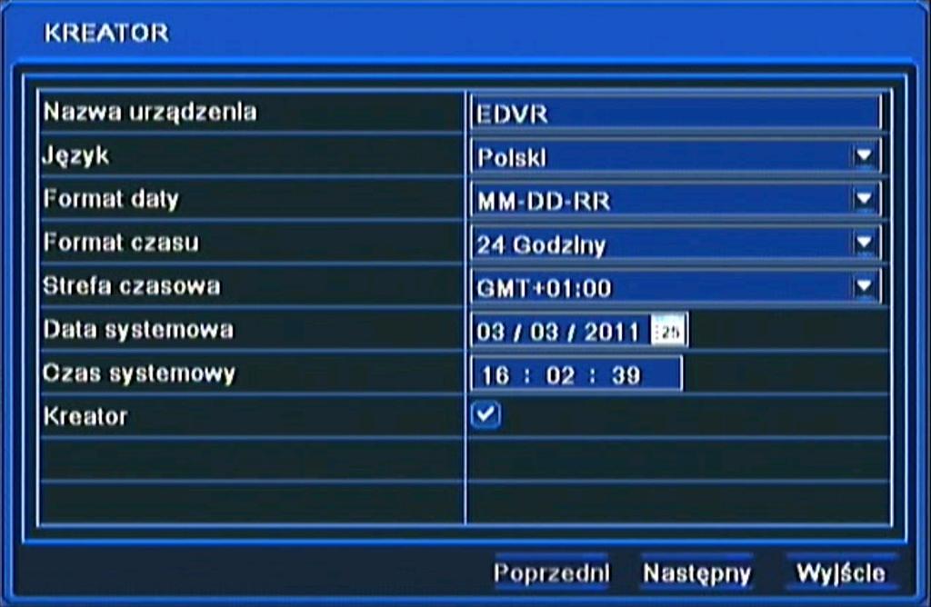 NDR-BA3208 i NDR-BA3416 Instrukcja obsługi wer.1.1 MENU REJESTRATORA 4. MENU REJESTRATORA Rejestratory posiadają wielopoziomowe menu wyświetlane na ekranie monitora służące do konfiguracji i obsługi.