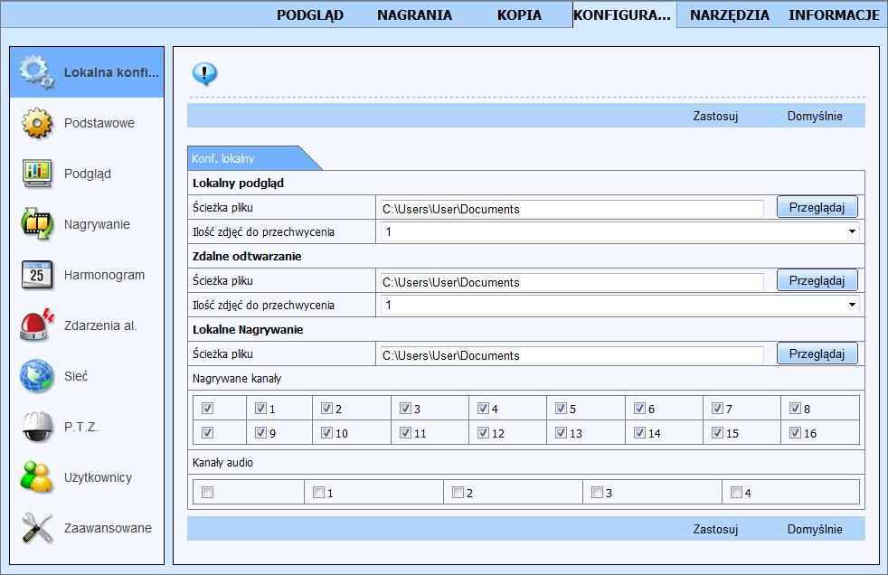 NDR-BA3208 i NDR-BA3416 Instrukcja obsługi wer.1.1 OBSŁUGA REJESTRATORA ZA POMOCĄ PRZEGLĄDARKI 6.7.