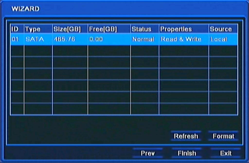 NDR-BA3208,NDR-BA3416 User s manual ver.1.1 RECORDER S MENU For proper recorder operation, please format the installed HDD using this window. Additional information like HDD Size, Free space etc.