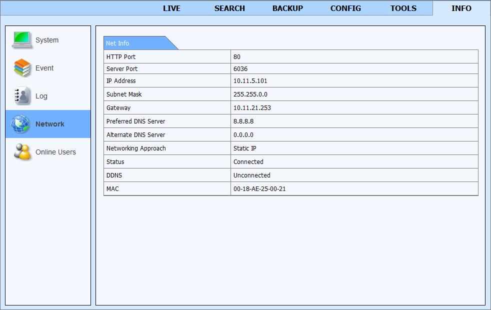 NDR-BA3208,NDR-BA3416 User s manual ver.1.1 NETWORK OPERATIONS UTILIZING WEB BROWSER 6.9.