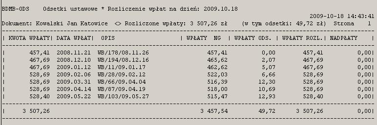 należności tworzone są karty Karty można przeglądać na ekranie monitora lub wydrukować.