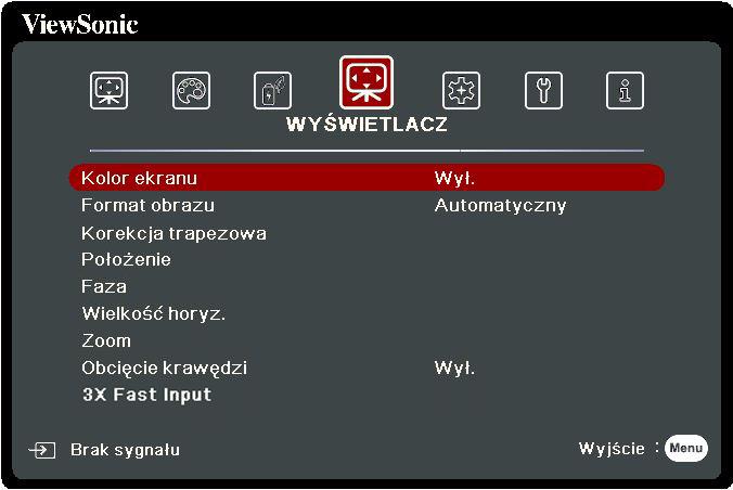 Aby poruszać się w ramach wyświetlanego obrazu, użyj przycisków strzałek. Korzystanie z pilota 1. Naciśnij kilkakrotnie przycisk na pilocie, aby powiększyć obraz do żądanego rozmiaru. 2.