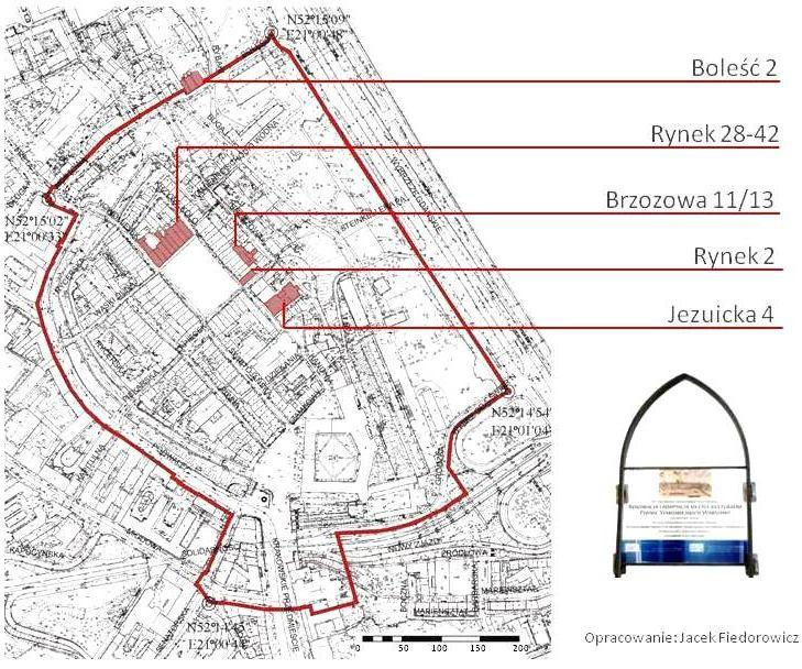 Ryc. 1. Lokalizacja piwnic na obszarze wpisanym na Listę UNESCO Rynek 2. Głównym celem jest adaptacja wyremontowanych piwnic (ryc.