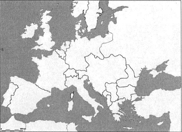 3.Zamieszczonym poniżej czterem konturowym mapom politycznym Europy w XX stuleciu przyporządkuj