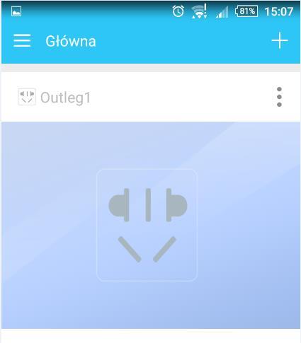 5) Gniazdko zostało dodane do aplikacji: OBSŁUGA GNIAZDKA WI-FI Sterowanie