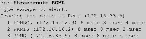 Polecenie traceroute //lub trace 172.16.33.